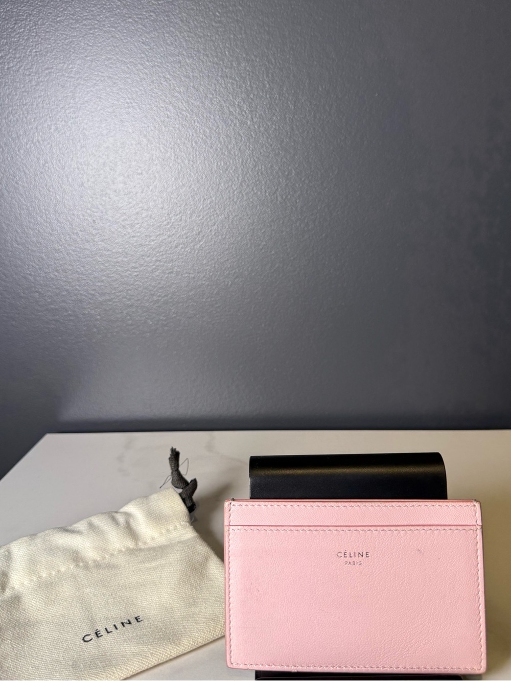 Celine Pink Leather Slim Card Case